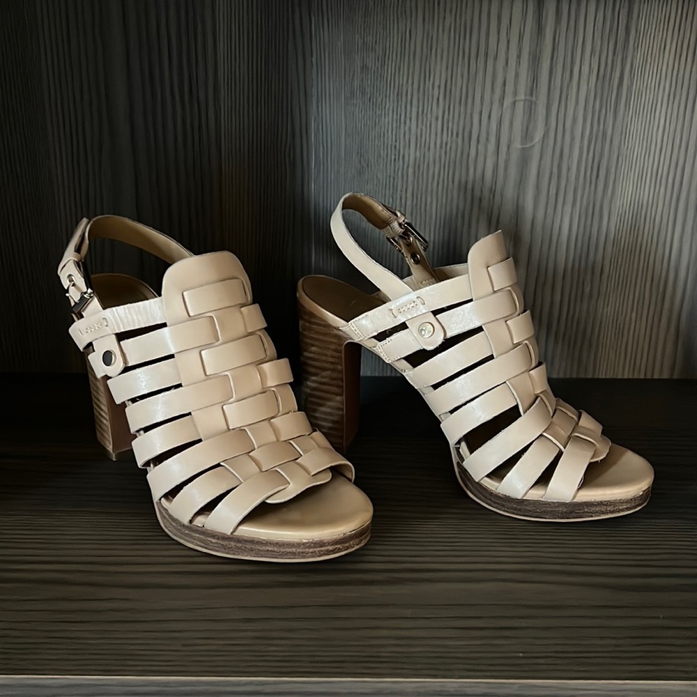 Beautiful and immaculate Franco Sarto strappy high heeled leather sandals.